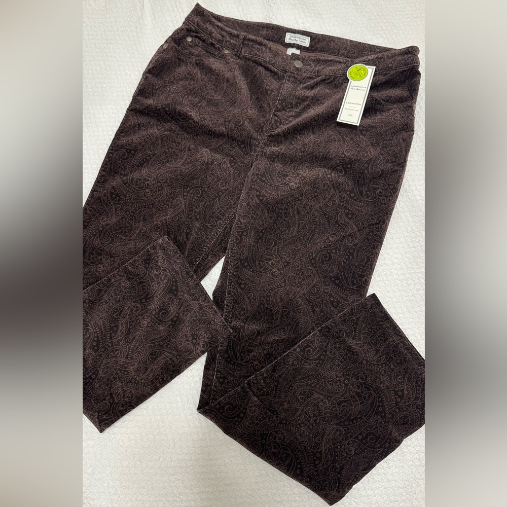 New Charter Club Petites Women's Brown Paisley Print Sz 16P